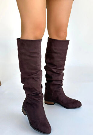 BİÇOMİ Winda Kahverengi Süet Körüklü Çizme