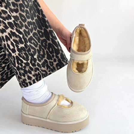 BİÇOMİ Carren Bej Süet Bot