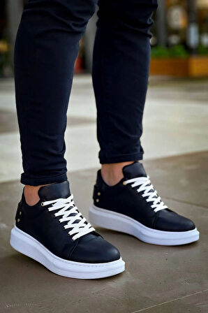 BİÇOMİ KB047  Kuback Siyah Cilt Günlük Erkek  Ayakkabı