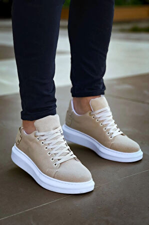 BİÇOMİ KB047  Kuback Bej Süet Günlük Erkek  Ayakkabı