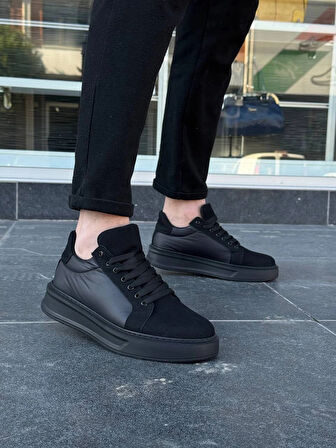 BİÇOMİ KB-046 Kuback Siyah Paraşüt Siyah Yüksek Taban Günlük Spor Ayakkabı