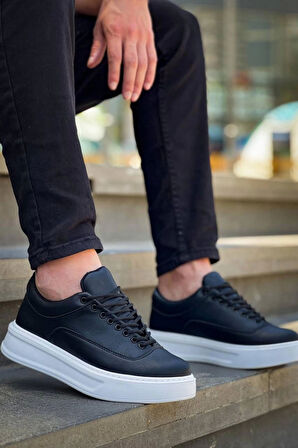 BİÇOMİ KB-005 Kuback Siyah Cilt Bağcıklı  Günlük Erkek  Ayakkabı