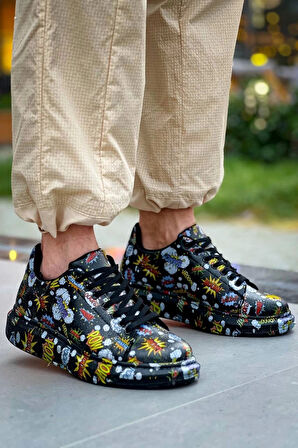 BİÇOMİ KB-X500  Kuback Siyah Boom  Bağcıklı  Günlük Erkek  Ayakkabı