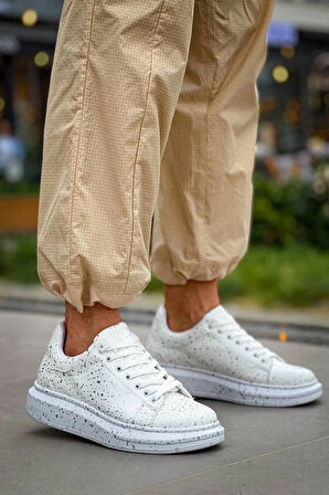 BİÇOMİ KB-X500  Kuback  Beyaz Silwer  Bağcıklı  Günlük Erkek  Ayakkabı