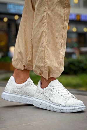 BİÇOMİ KB-X500  Kuback  Beyaz Silwer  Bağcıklı  Günlük Erkek  Ayakkabı