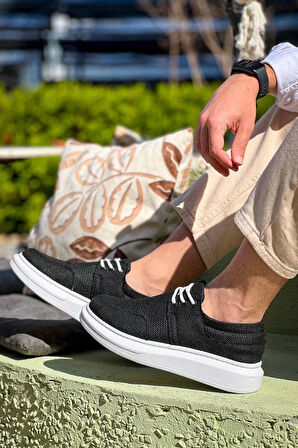 BİÇOMİ KB-042  Kuback Bağcıklı Siyah Günlük Erkek Ayakkabı