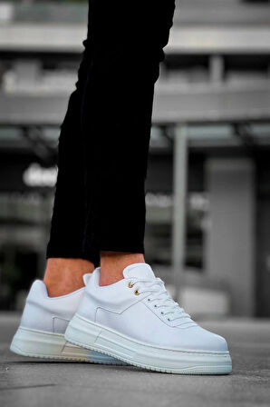 BİÇOMİ KB-X20 Kuback Beyaz Cilt Günlük Erkek Ayakkabı