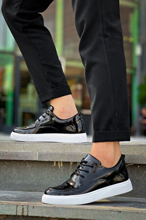 BİÇOMİ KB-X5 Kuback Siyah Rugan Günlük Erkek Ayakkabı