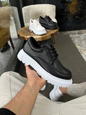 BİÇOMİ KB-X6 Kuback Siyah Cilt Günlük Erkek Ayakkabı