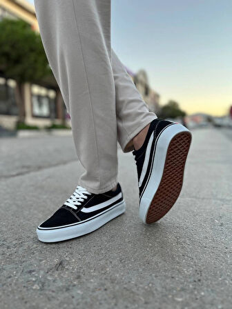 BİÇOMİ KB-V1 Kuback Siyah Beyaz Detaylı Günlük Erkek Ayakkabı