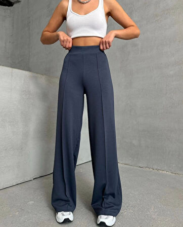 BİÇOMİ önü çımalı pantolon füme