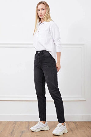BİÇOMİ Yüksek bel mont jean pantolon