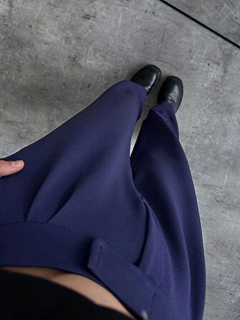 BİÇOMİ Cırtlı palazzo pantolon