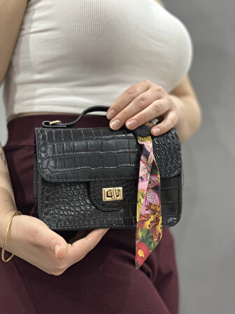 BİÇOMİ Jisse siyah cilt çanta