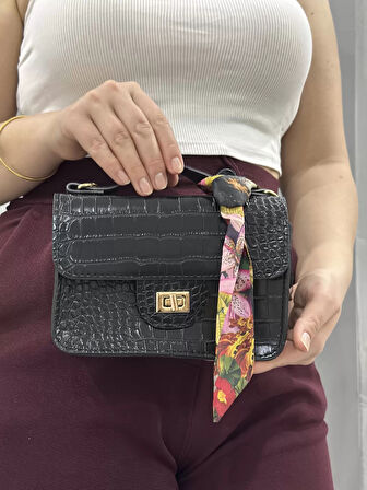 BİÇOMİ Jisse siyah cilt çanta