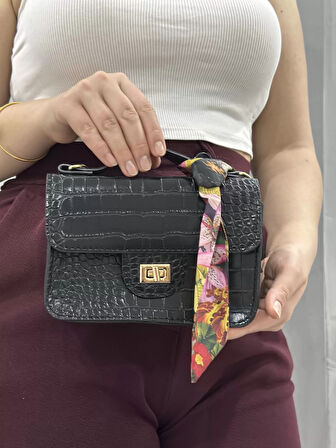 BİÇOMİ Jisse siyah cilt çanta