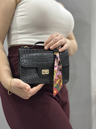 BİÇOMİ Jisse siyah cilt çanta