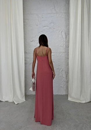 BİÇOMİ Aerobin uzun elbise pembe pt