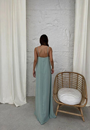 BİÇOMİ Aerobin uzun elbise çağla yeşili pt