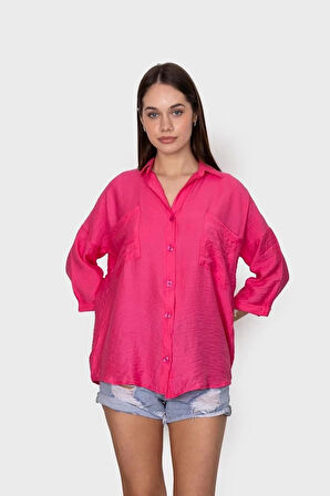 BİÇOMİ Cepli salaş gömlek t1010