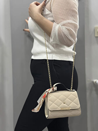 BİÇOMİ Bej cilt zoje çanta