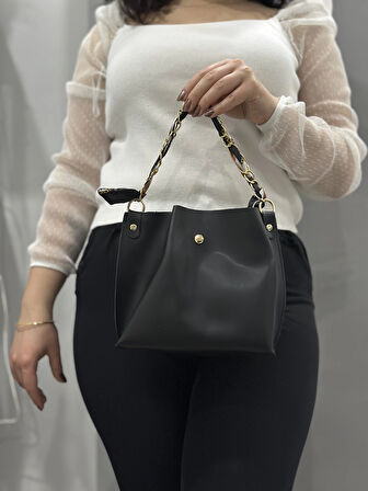 BİÇOMİ Siyah cilt zrm çanta