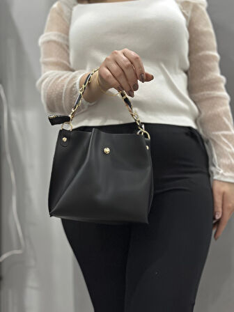 BİÇOMİ Siyah cilt zrm çanta