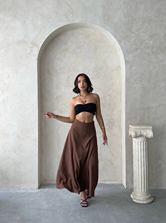 BİÇOMİ Uzun astarlı etek s255043