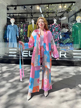 BİÇOMİ Ceketli baskılı takım