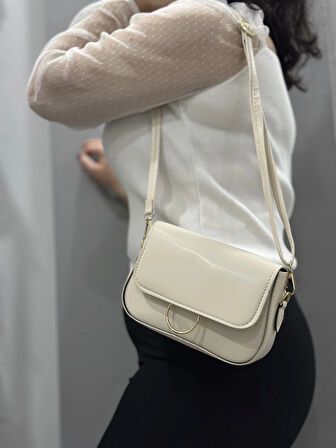 BİÇOMİ Krem cilt mossi çanta