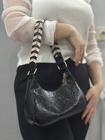 BİÇOMİ Kraş siyah cilt çanta