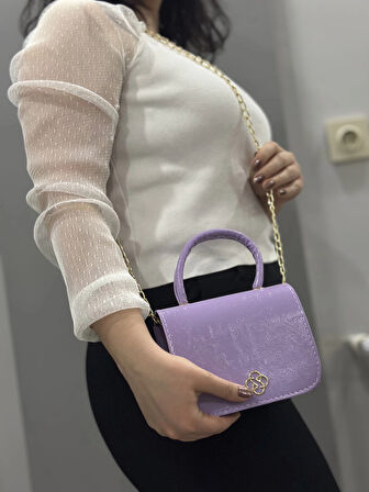 BİÇOMİ Lila cilt krash çanta