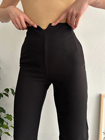 BİÇOMİ Atlas fletolu pantolon siyah