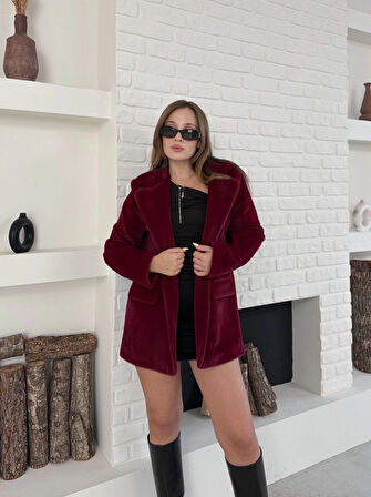 BİÇOMİ Fok ceket premıum kalite bordo st255860