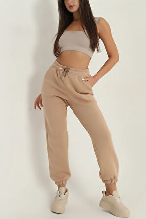 BİÇOMİ 3 iplik şardonlu paça lastikli eşofman bisküvi is001