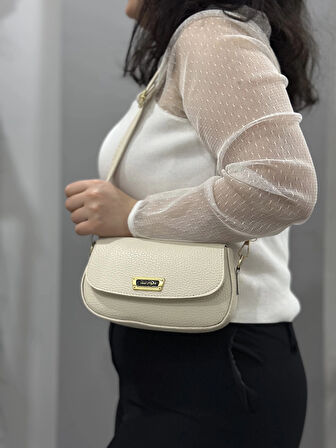 BİÇOMİ Krem cilt jessi çanta