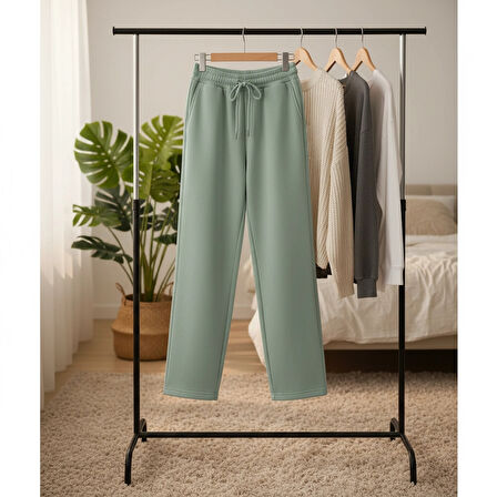 BİÇOMİ 3 iplik şardonlu Lastik paça eşofman mint p510439