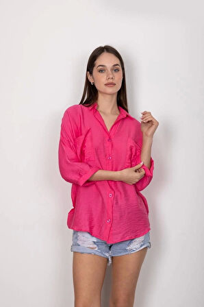 BİÇOMİ Cepli salaş gömlek t1010