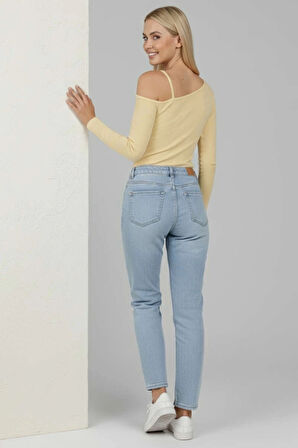 BİÇOMİ Tek Omuz İpli Bluz Sarı T4328