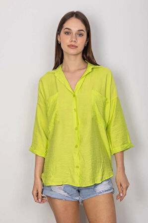 BİÇOMİ Cepli salaş gömlek t1010