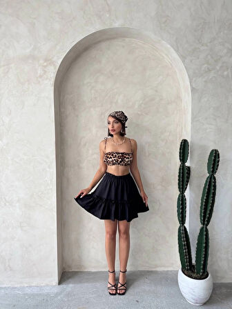 BİÇOMİ Çingene keten etek siyah s24808