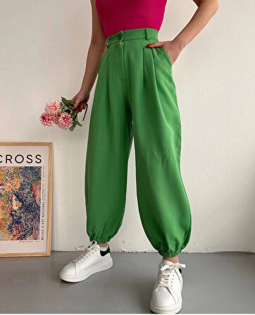 BİÇOMİ Şalvar pantolon yeşil s23202