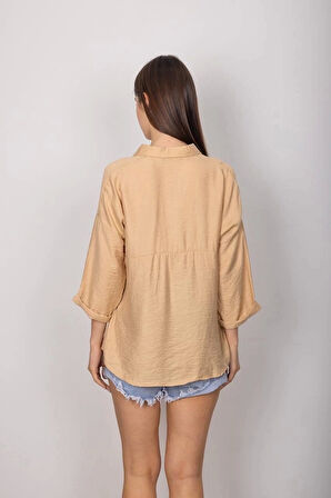 BİÇOMİ Cepli salaş gömlek t1010