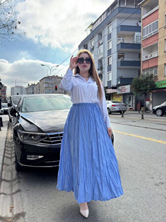 BİÇOMİ Kraş etek bebemavi