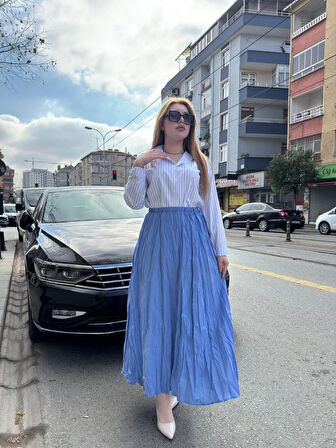 BİÇOMİ Kraş etek bebemavi