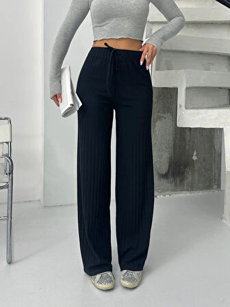 BİÇOMİ Fitilli şardonlu pantolon siyah a4058