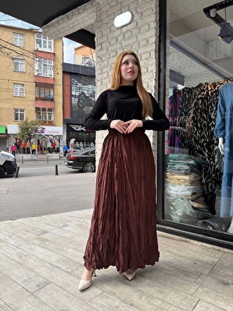 BİÇOMİ Kraş etek kahve