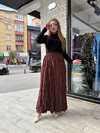 BİÇOMİ Kraş etek kahve