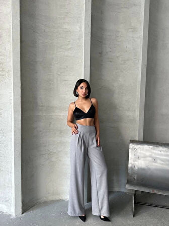 BİÇOMİ Pileli keten pantolon s255046