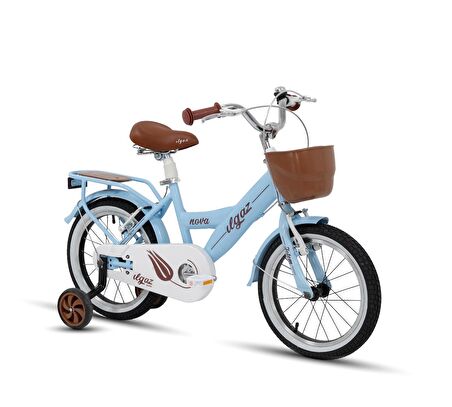 Tommybike Latte Sepetli, Elcikli 16 Jant Çocuk Bisikleti, 4-6 Yaş Çocuk Bisikleti Mavi